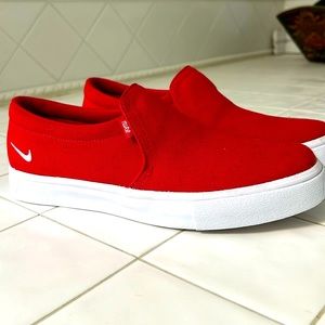 Nike Red Court Royale Slip Ons